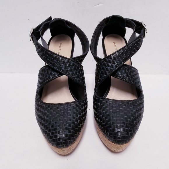 Loeffler Randal woven Leather wedge - Picture 2 of 10